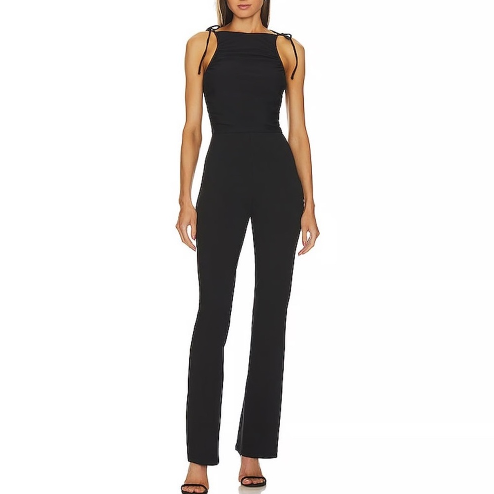 NWT Lovers And Friends 'Matilda' Black High Neck  Pant Jumpsuit Size xS
